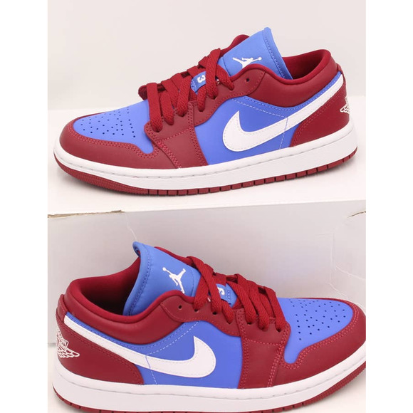 Air Jordan 1 Low Pomegranate Medium Blue Women's Size 5.5 DC0774 604 - Picture 6 of 10